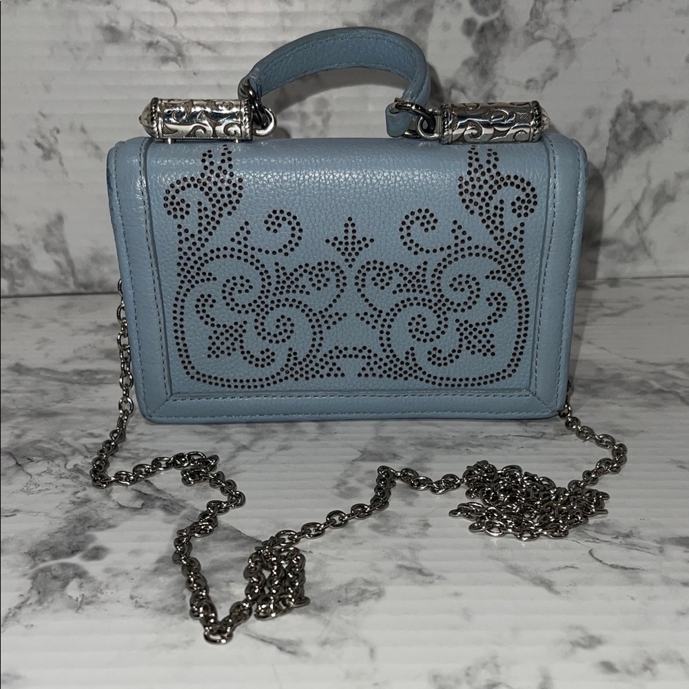 Brighton Robin Egg Blue Kytna Mini Handbag with Chain Strap